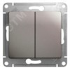 GSL001265 Glossa Механизм переключателя двухклавишного (сх.6/2), платина (уп.5шт.) Systeme Electric (Россия)  GSL001265 - фото 624052