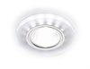 S214 WH/CH/WH матовый/хром/MR16+3W(LED WHITE) Светильник встраиваемый (уп.50шт.) Ambrella Light S214 WH/CH/WH - фото 624092