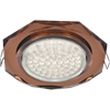 FA538AECH Ecola GX53 H4 Glass Светильник встраиваемый, черненая медь - янтарь (уп.10/30шт.) FA538AECH - фото 624598