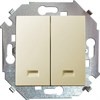 1591392-031 S15 Выключатель двухклавишный с подсв., 16А, 250В, винт. зажим, слон. кость (уп.20шт.) 1591392-031 - фото 624757