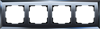 WL08-Frame-04 Diamant Рамка на 4 поста, черная (уп.5шт.) WERKEL a029846 - фото 624824