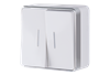 WL15-03-03 белый Gallant Выключатель двухклавишный с подсветкой (уп.10шт.) Werkel™ a036764 - фото 625014