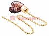 FD 32-0102 Выключатель для настенного светильника с цепочкой 270 мм, gold (уп.100/1500шт.) REXANT FD 32-0102 - фото 625168