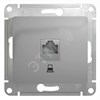 GSL000381K Glossa Механизм розетки компьютерной RJ45 Cat. 5e 1 гнездо, алюминий (уп.5шт.) Systeme Electric (Россия) GSL000381K - фото 625260