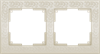 WL05-Frame-02-ivory Flock Рамка на 2 поста слоновая кость ВЫВЕДЕНА ИЗ АССОРТИМЕНТА a028983 - фото 625267