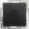 WL08-RJ-11 Телефонная розетка RJ-11, черная матовая (уп.5шт.) Werkel™ a029855 - фото 625395