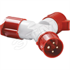 PAS22-016-4/TS1012-214 Адаптер двухлучевой ССИ-1012-214 3Р+РЕ 16А 380-415В IP44 (уп.5шт.) IEK® PAS22-016-4 - фото 625750