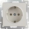 W1171103/WL03-SKGS-01-IP44-ivory Механизм розетки 1 гнездо с заземлением и шторками, слоновая кость (уп.10шт.) Werkel™ a051480-1 - фото 626040