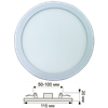 DARV80ELC Ecola LED downlight встраив. Круглый даунлайт с креплением под любое отверстие (50-100mm) 8W 220V 4200K 115x20 Светильник встр. (уп.30шт.) DARV80ELC - фото 626203