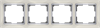 WL03-Frame-05-white Snabb Рамка на 5 постов, белая (уп.5шт.) WERKEL a030802 - фото 626431
