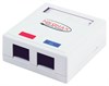 NIKOMAX настенная розетка 2 порта cat5e RJ45/8P8C 110/KRONE T568A/B на печатной плате неэкран белая NMC-WO2UD2-WT - фото 626813