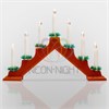 501-082 Горка новогодняя 7 свечек корпус красн. свечение тепл. бел. Neon-Night  501-082 - фото 626952