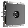 WL04-TV ТВ-розетка оконечная, графит рифленый (уп.10шт.) Werkel™ a046624 - фото 627086