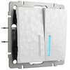 W1220101 Hammer Выключатель двухклавишный с подсветкой, белый (уп.10шт.) Werkel™ a052034-1 - фото 627144