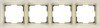 WL03-Frame-04-ivory-GD Snabb Рамка на 4 поста, слоновая кость/золото (уп.5шт.) WERKEL WL03-Frame-04-ivory-GD - фото 627287