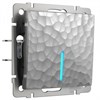 W1210106 Hammer Выключатель одноклавишный с подсветкой, серебряный (уп.10шт.) Werkel™ a052082-1 - фото 627298