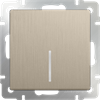 WL10-SW-1G-2W-LED Выключатель одноклавишный проходной с подсветкой, шампань рифленый (уп.10шт.) a035615 - фото 627514