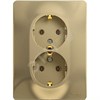 GSL000424 Glossa Розетка двойная с заземлением, титан, в сборе (уп.10шт.) Systeme Electric (Россия) GSL000424 - фото 627684