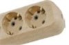 SQ1806-0046 Колодка розеточная 2 гнезда 2П+З 16А 250В "Эко" сосна (уп.20шт.) TDM SQ1806-0046 - фото 627691