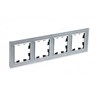 ATN320304 AtlasDesign Nature Рамка 4 поста, органическое стекло, алюминий (уп.12шт.) Systeme Electric (Россия) ATN320304 - фото 627805