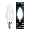103201205 Gauss LED Filament Candle OPAL E14 5W 4100К Лампа светодиодная "свеча" (уп.10шт.) 103201205 - фото 628034