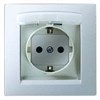 1590450-032 Розетка 1 гнездо с заземлением, шторками и крышкой IP44, черный глянец (уп.18шт.) Simon Electric (Россия) 1590450-032 - фото 628202