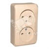 PA 16-005D ЭТЮД Розетка 2 гнезда без заземления сосна (уп.16шт.) Systeme Electric (Россия) PA16-005D - фото 628286