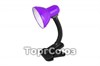 UF-320 C12 фиолетовый Светильник настольный с прищепкой 230В 60Вт Е27 ЛОН Ultraflash 709450 - фото 628505