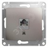 GSL001281K Glossa Розетка компьютерная RJ45 Cat. 5e, платина, механизм (уп.10шт.) Schneider Electric GSL001281K - фото 628888