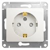 GSL000645 Glossa Механизм розетки 1 гнездо с заземлением и шторками, перламутр (уп.20шт.) Schneider Electric GSL000645 - фото 629635