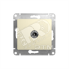 GSL000292 Glossa Розетка TV 4дБ 1 гнездо, проходная, бежевая (уп.10шт.) Schneider Electric GSL000292 - фото 630337