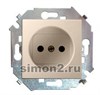 1591431-031 S15 Механизм розетки 1 гнездо без заземления, слоновая кость (уп.20шт.) Simon Electric (Россия) 1591431-031 - фото 630385