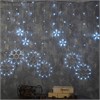 2361714 Гирлянда "Бахрома", 2.4 х 0.9 м, "Снежинки", LED-150-220V, 8 режимов, нить прозрачная, свечение белое 2361714 - фото 630587