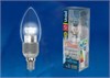 LED-C37P-5W/NW/E14/CL/DIM Лампа светодиодная, "свеча", прозрачная, белый свет (уп.100шт.) UNIEL LED-C37P-5W/NW/E14/CL/DIM - фото 630635