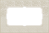 WL05-Frame-01-DBL-ivory Flock Рамка для двойной розетки, слоновая кость ВЫВЕДЕНА ИЗ АССОРТИМЕНТА a033484 - фото 630684