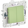 SK-V20-0-10-K06 Skandy Механизм выключателя двухклавишного (сх.5), мятный (уп.10шт.) IEK® (Китай) SK-V20-0-10-K06 - фото 630836