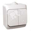 BA 10-042B ЭТЮД Двухклавишный выключатель (сх.5) IP44 белый (уп.14шт.) Schneider Electric BA10-042B - фото 630919