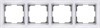 WL03-Frame-04-white Snabb Рамка на 4 поста, белая (уп.5шт.) Werkel™ a028883 - фото 630930