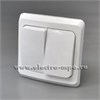 BC 10-002B ЭТЮД Двухклавишный выключатель (сх.5), белый (уп.20шт.) Systeme Electric (Россия) BC10-002B - фото 630952