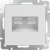 W1181101/WL01-RJ45+RJ45 Механизм розетки двойной компьютерной RJ45+RJ45, Cat.5e, белый (уп.10шт.) Werkel™ a033759 - фото 631101