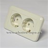 WSN 1124 Розетка 2-я с землей горизонтальная бежевая (уп.50шт.) Panasonic Shin Dong (Корея) WSN 1124 - фото 631118