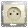 GSL000241 Glossa Розетка 1 гнездо, без заземления, бежевая, механизм (уп.20шт.) Systeme Electric (Россия) GSL000241 - фото 631361