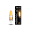 107707102 Gauss LED G4 AC220-240V 2W 2700K Лампа светодиодная (уп.20/200шт.) 107707102 - фото 631499