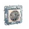 MGU5.037.25ZD Unica Механизм розетки 1 гнездо с заземлением и шторками, бежевая (уп.10шт.) Schneider Electric MGU5.037.25ZD - фото 631712