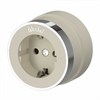 W5871055 Vintage слоновая кость матовый/хром Розетка с заземлением (уп.10шт.) Werkel™ a055930-1 - фото 631750