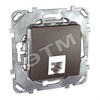 MGU5.492.12ZD ТЕЛЕФОННАЯ РОЗЕТКА 1ХRJ11 (4 КОНТ) ГРАФИТ (уп.10шт.) UNICA TOP MGU5.492.12ZD - фото 631789