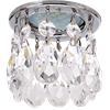 FC16RVECB Ecola MR16 CR1006 GU5.3 Glass Стекло Круг с каплевидными хруст. на прямом подвесе Прозрачный/Хром Светильник встраиваемый (уп.10/50шт.) FC16RVECB - фото 631909