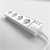 WL20-04-03 белый Розеточный блок 4-х местный + 3 USB белый Werkel™ a039974-1 - фото 631967
