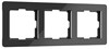 W0032708 Acrylic Рамка на 3 поста, черный (уп.10шт.) Werkel™ a059318-1 - фото 632095