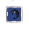 ATN001145 AtlasDesign Механизм розетки с заземлением и шторками, аквамарин (уп.5шт.) Systeme Electric (Россия)  ATN001145 - фото 632182